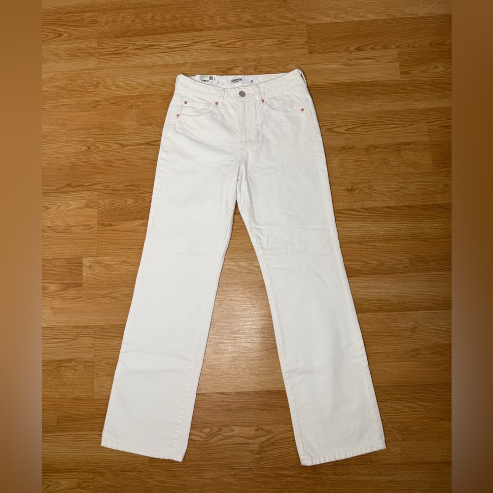 Garage white denim 90’s straight leg jeans NWT size 5